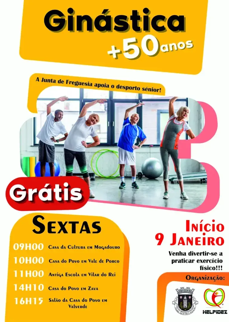 Início da Ginástica +50 anos da União de Freguesias de Mogadouro